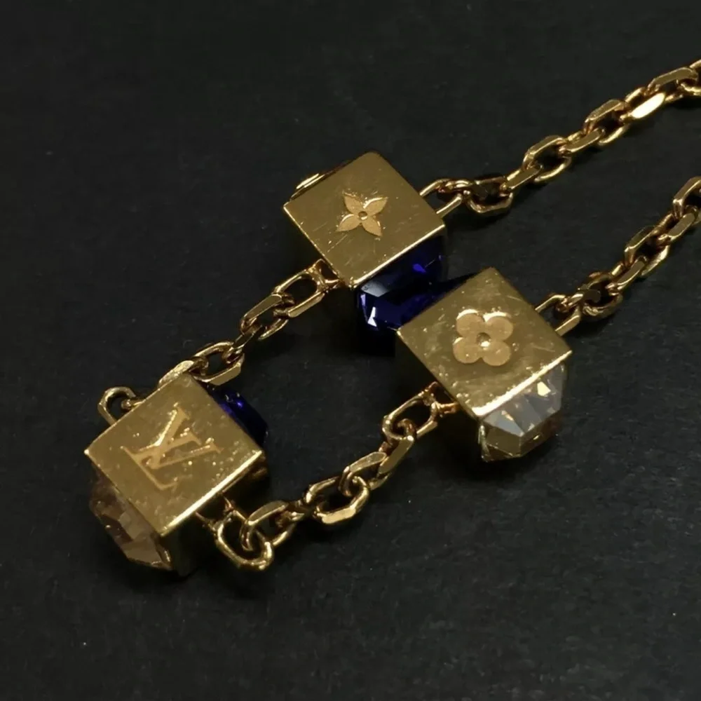 Louis Vuitton Collier Gamble Gold Tone Necklace Women’s